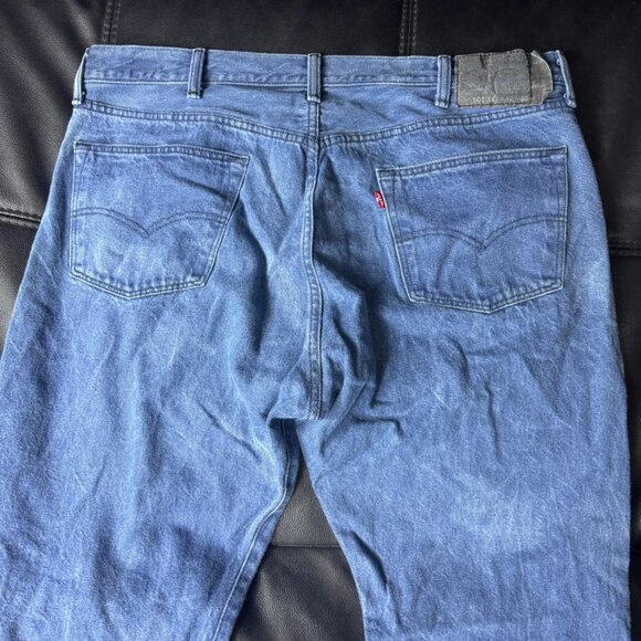 Levi's 501 Men's Straight Leg Jeans Blue Denim 5-Pocket Classic Casual 42x30 - Picture 4 of 15